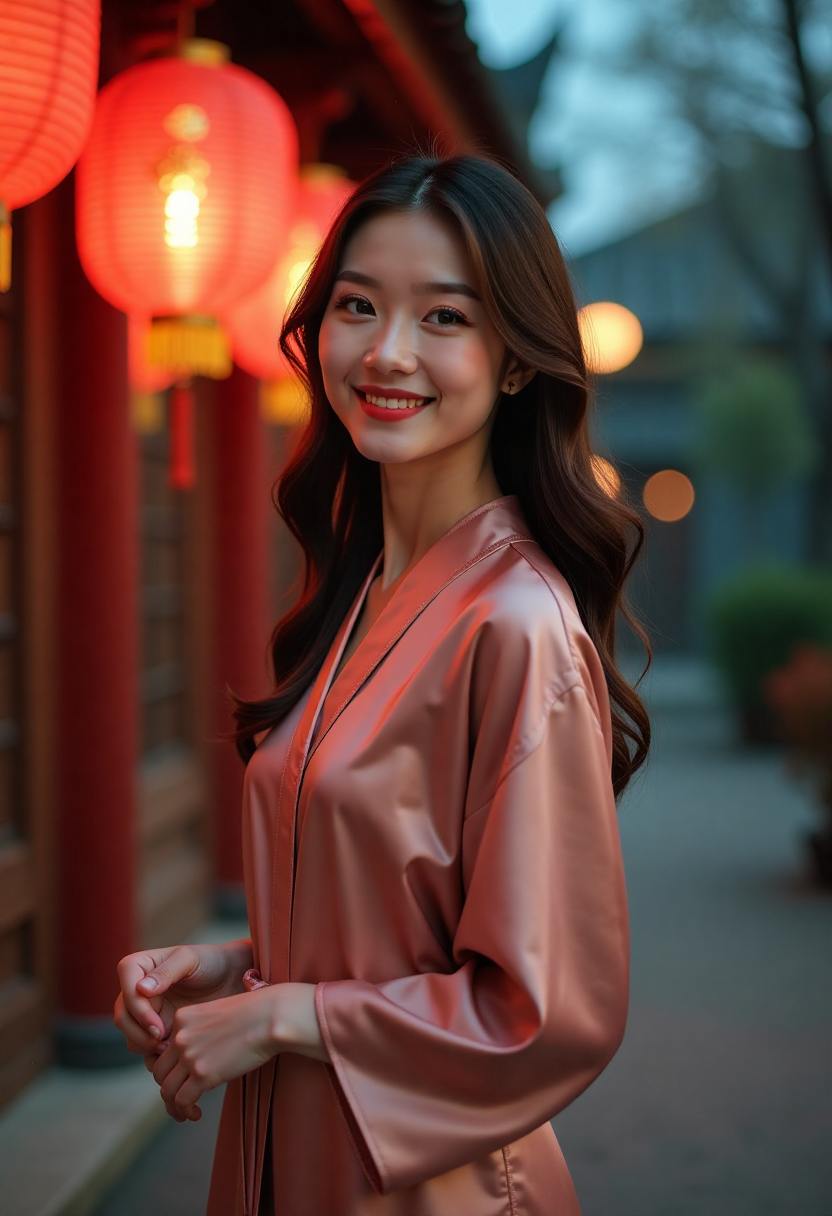 宋月琴在旧作坊整理棉线
